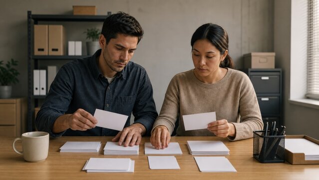 Deadline Approaching Task Card Sorting In Modern Office