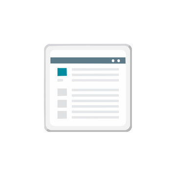 Flat design browser window icon