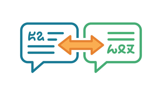 Language Translation Concept with Speech Bubbles