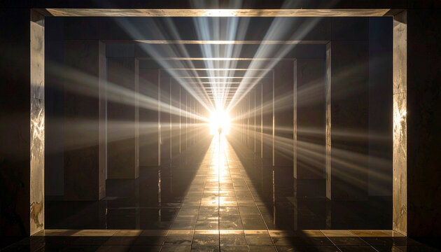 Geometric portal illuminated light