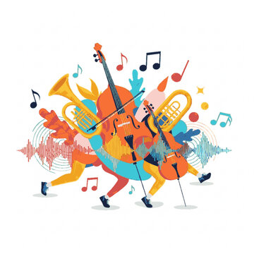 violin and notes