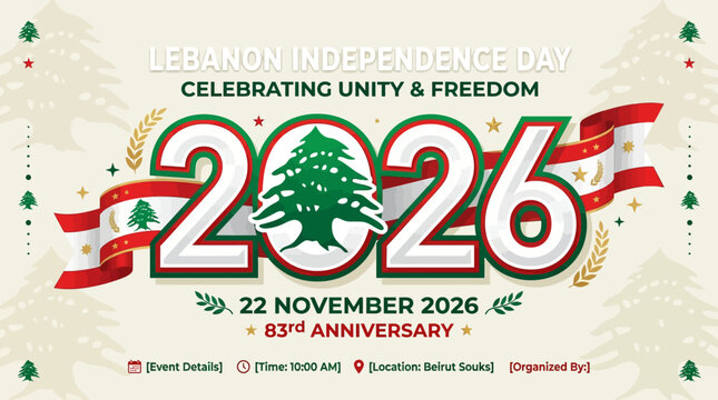 Lebanon Independence Day 2026 Celebrating Unity & Freedom - 83rd Anniversary on November 22nd
