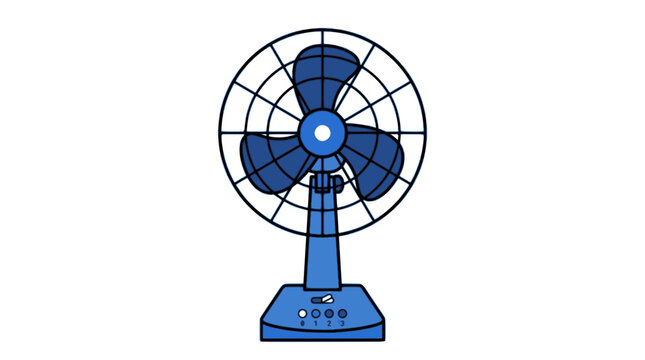 Electric Fan flat vector illustration cute cartoon icon design