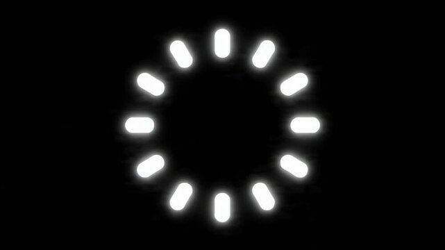 White Spinner Loding Gif Animation on Black Background