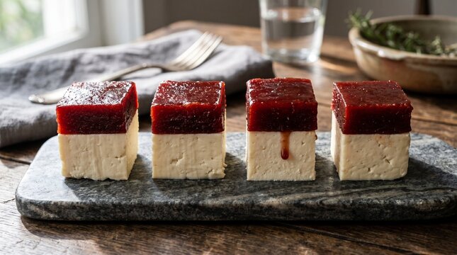 Classic Brazilian Romeu e Julieta Cheese and Guava Dessert