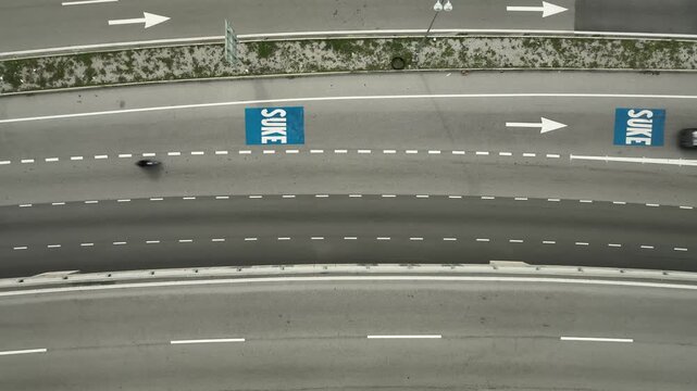 Aerial View of Traffic on SUKE Elevated Highway