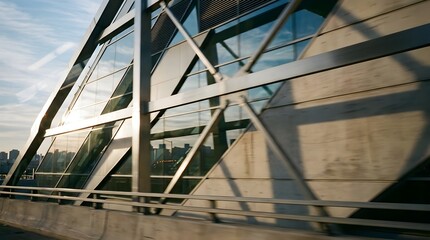 Naklejka premium Modern Building Details Motion Photography