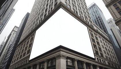 Fototapeta premium Empty white poster