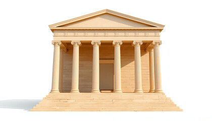 Fototapeta premium Facade of a temple with Ionic columns
