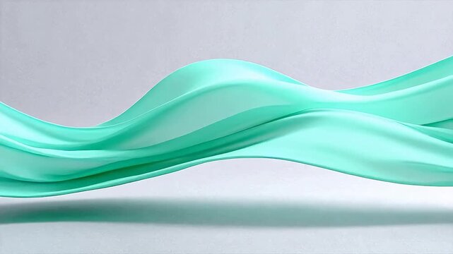 Colorful flowing fabric on neutral background