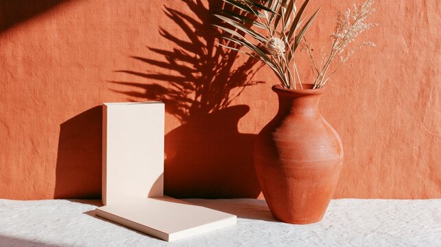 Clay Envelope Mockup with Ceramic Bowl