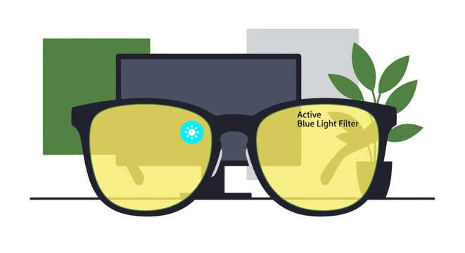 Stylish blue light blocking glasses for digital eye strain.