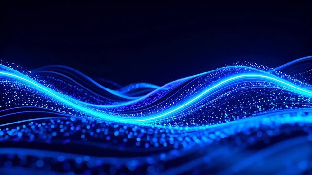 Abstract neon wave patterns