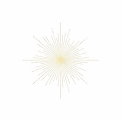Obraz premium A radiant sunburst illustration shines brightly with yellow lines emanating outward.
