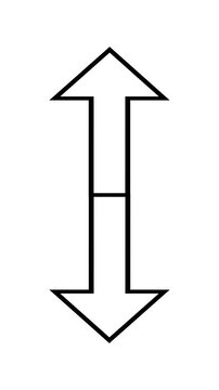 Double Arrow Up Down White Background Loop Animation Outline Vertical Resize Scale Directional Icon