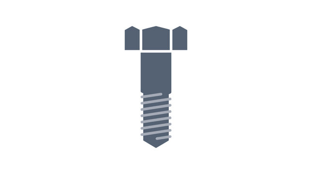 Detailed view of a metal screw.