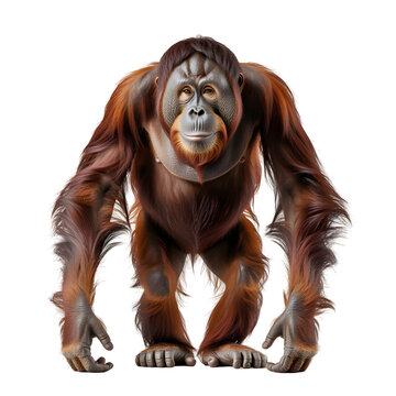 orangutan portrait a reddish brown great ape with a thoughtful expression