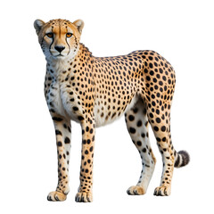cheetah portrait on black background side view of spotted wild cat © Fahim