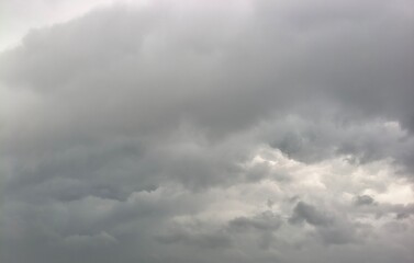 Fototapeta premium Dark gray sky filled with dense, overcast clouds