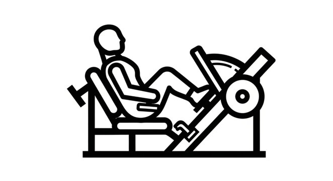 Person exercising on a leg press machine in a gym.