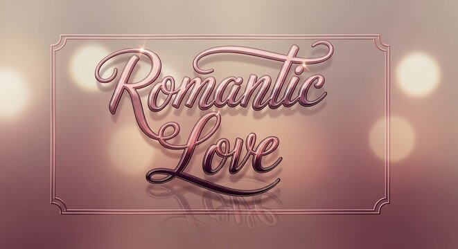 Ethereal Pink Glow: Romantic Love Script - Soft Bokeh, Elegant Design