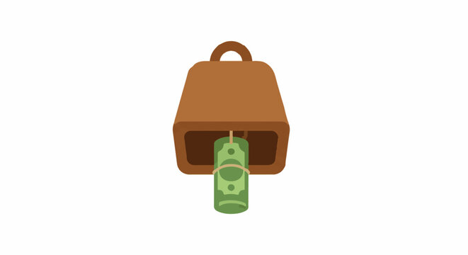 Green toy car inside brown suitcase illustration.