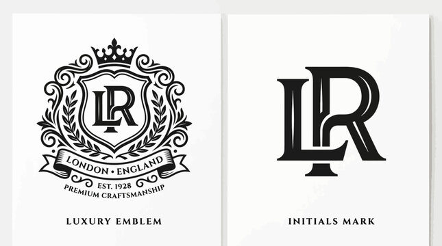 Luxury Brand Logo Initials Mark.