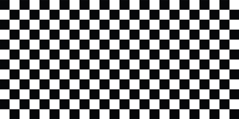 Fototapeta premium Black and white checkered pattern, Checkerboard seamless pattern