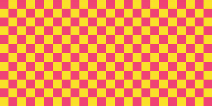  yellow and red checkered seamless pattern background