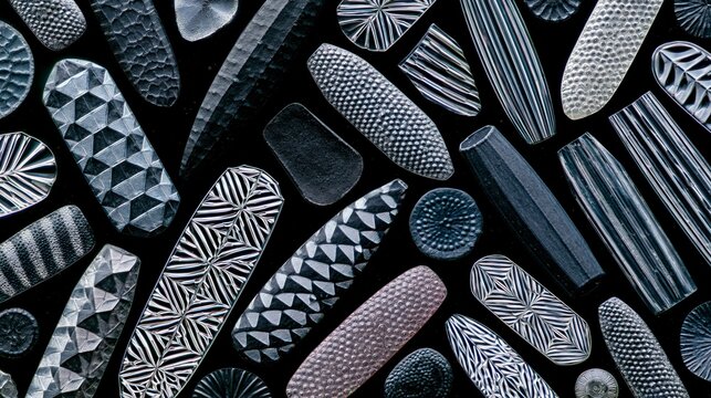 Diatom Shell Arrangement on Dark Background