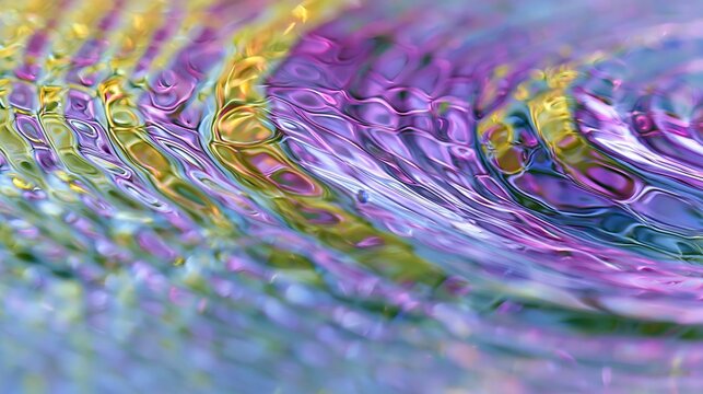 Purple Iridescent Liquid Wave Texture