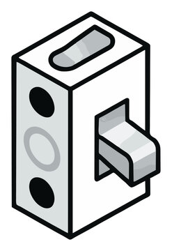 Mechanical keyboard switch isometric vector illustra.... Generative AI