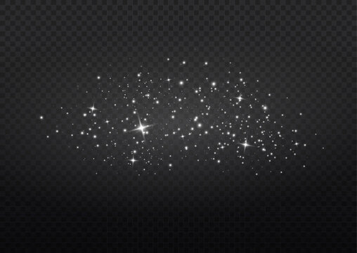 Abstract glowing light particle cluster effect isolated on dark background with particle abstract brilliant floating glamorous illumination isolated scintillation