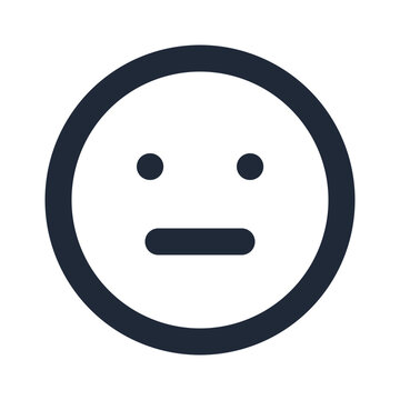 Neutral line icon, emoji outline symbol