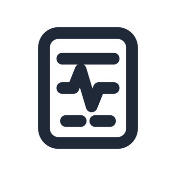 Pulse oximeter line icon, medical outline symbol