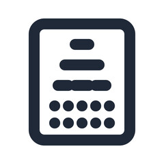 Fototapeta premium Eye chart line icon, medical outline symbol