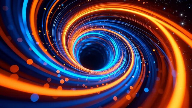 Colorful spiral space vortex