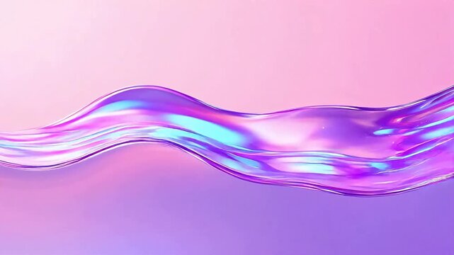 Purple liquid wave on gradient background