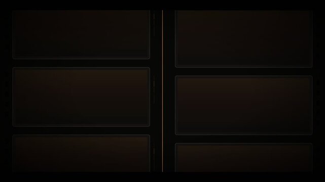 Dynamic film strip split animation showcasing empty frames