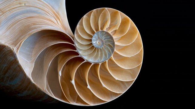 Golden Nautilus Spiral Cross Section