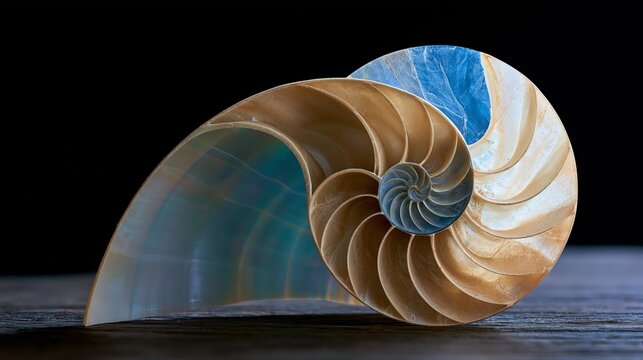 Pearl Nautilus Shell Cross Section