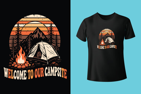 camping bundle t shirt design