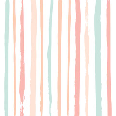 Fototapeta premium Hand drawn striped pattern, pink girly stripe seamless background, for wrapping, wallpaper, textile. paint ink brush strokes. vector grunge stripes. vector design