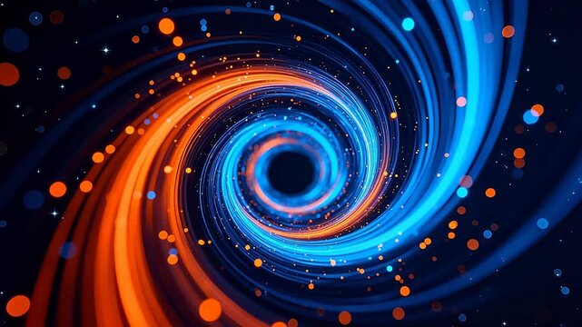 Colorful spiral light pattern