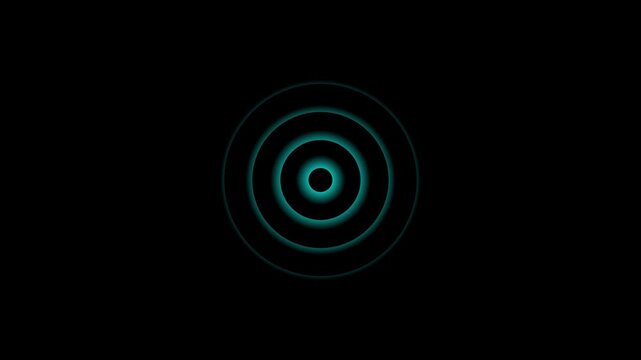 A color full radio wave background animation.Digital radio waves green circle diffusion signal concept.Color radar screen animation on black background.