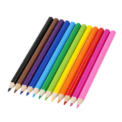 Fototapeta premium Set of Twelve Colored Pencils Isolated on Transparent Background, Generative AI