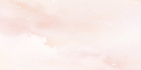 Obraz premium Soft peach background with white specks and watercolor texture for design and decoration