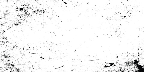 Fototapeta premium Grunge texture background with black splatters and scratches on white surface for creative design projects
