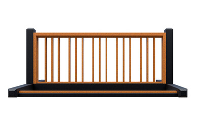 Metal bike rack with rust texture and black frame stands for city street parking urban utility design element. © ArchZone BD