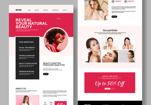 Beauty Landing Page Design